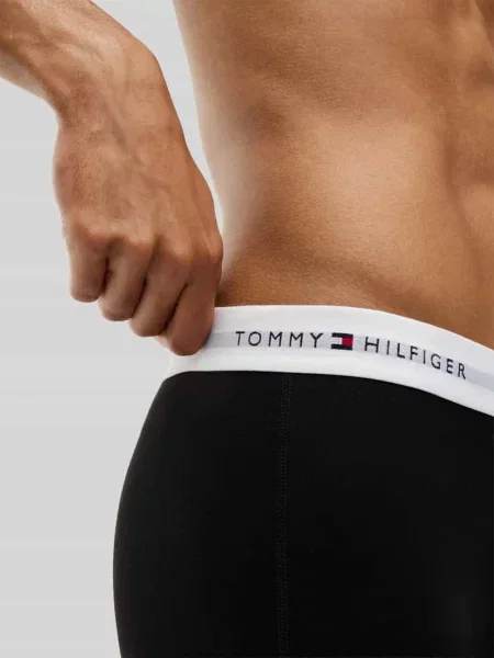 Spodnie z paskiem z logo w zestaw 5 szt. Tommy Hilfiger zielone