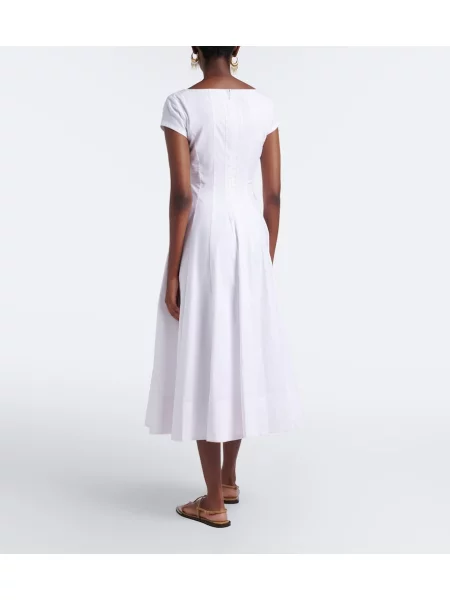 Rochie midi Staud din poplin alb