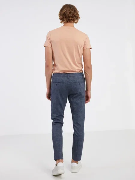 Kockás chino nadrág Only & Sons kék