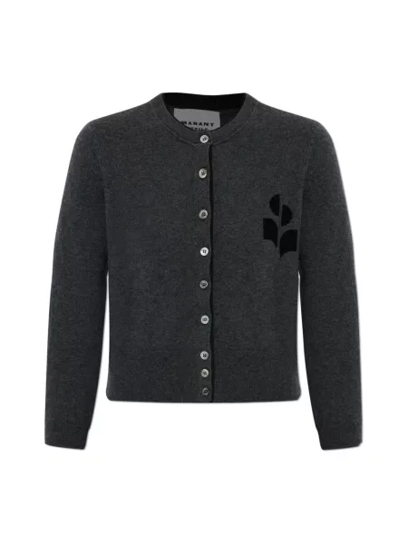 Kardigan Marant Etoile z logo szary