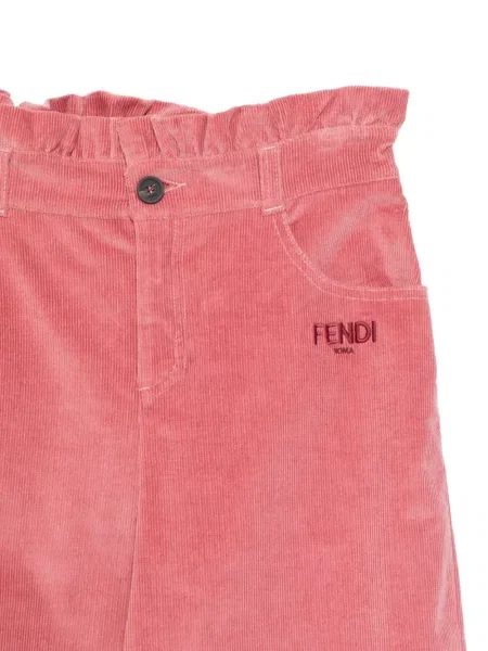 Spodnie dziecięce Fendi różowe