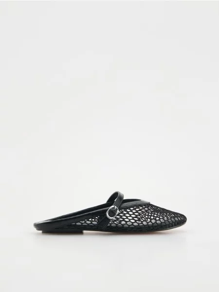 Ажурные мюли Reserved черные