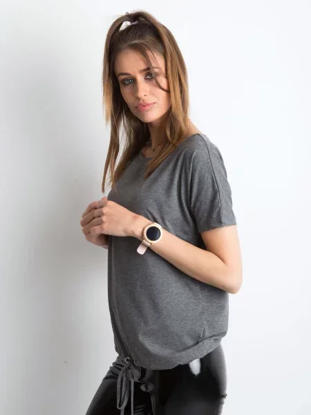 Tricou Basic Feel Good gri