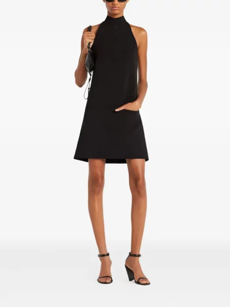 Rochie fără mâneci Courreges fără mâneci de costum negru