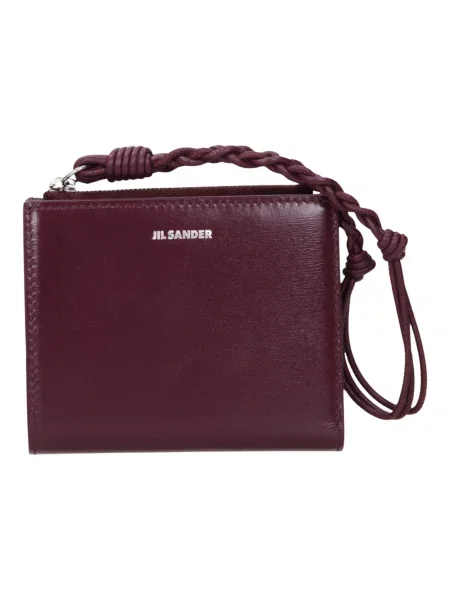 Portfel Jil Sander skórzany czerwony