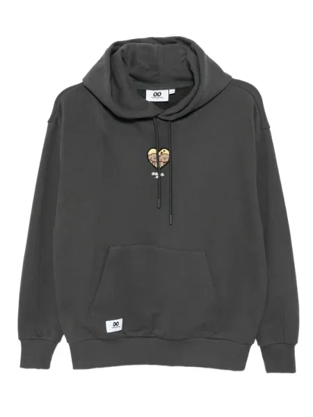 Hanorac cu glugă Chocoolate cu broderie gri