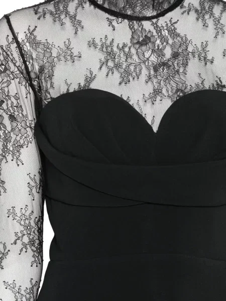 Top Elie Saab din dantelă negru