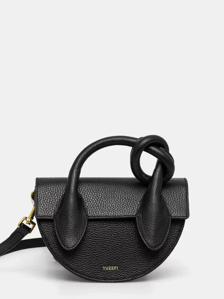 Usnjena torbica Yuzefi črna
