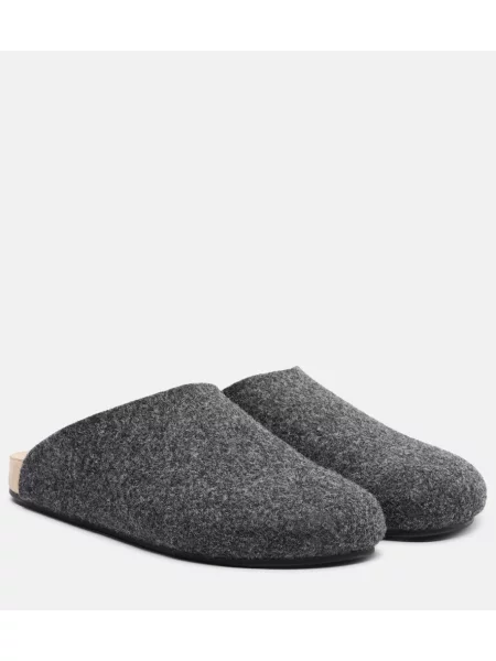Papuci de casă The Row gri
