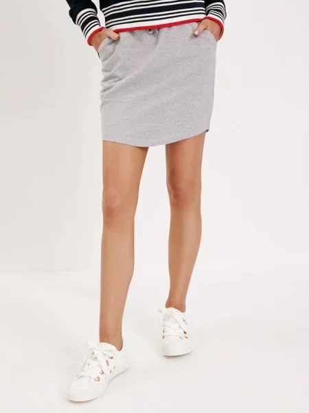 Спідниця міні DIVERSE бавовна/еластан сірий