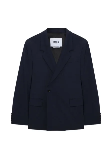 Sacou Msgm cu un singur rând de nasturi cu rever albastru