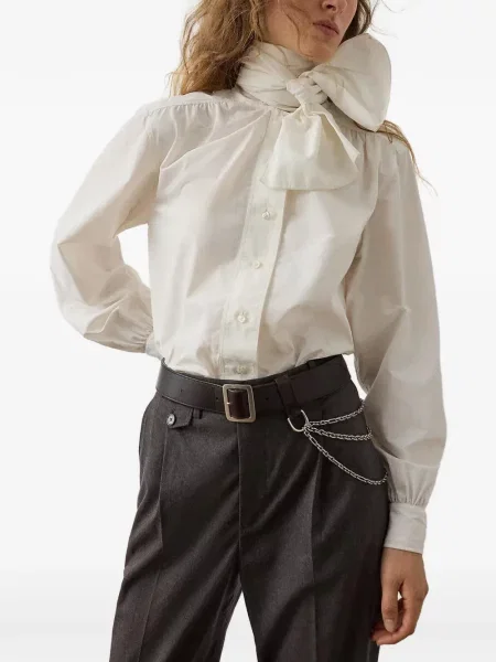 Satenske rukavice Polo Ralph Lauren s vezom s vezicama smeđa