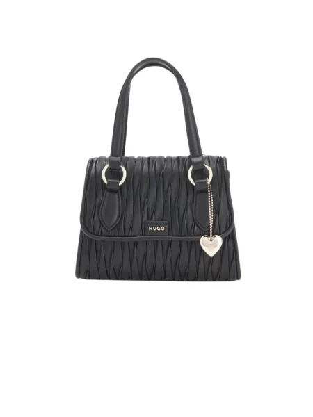 HUGO torebka crossbody z imitacji skóry Clioh M_Top Handle czarna
