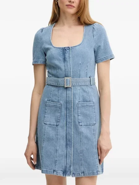 Cu centură rochie mini Morgan albastru