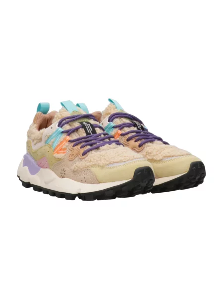 Sneakersy Flower Mountain zamszowe w kwiatki beżowe
