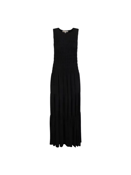 Sukienka Michael Kors sznurowana skórzana czarna