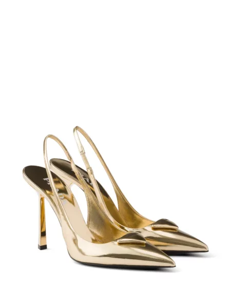 Pantofi cu toc Prada din piele slingback