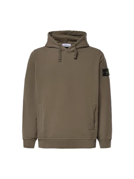Bluza z kapturem Stone Island z kapturem z kamieniami zielona