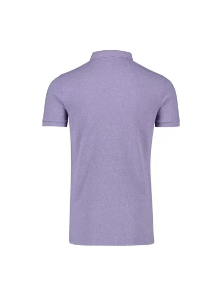 Koszulka polo Superdry z krótkim rękawem fioletowa