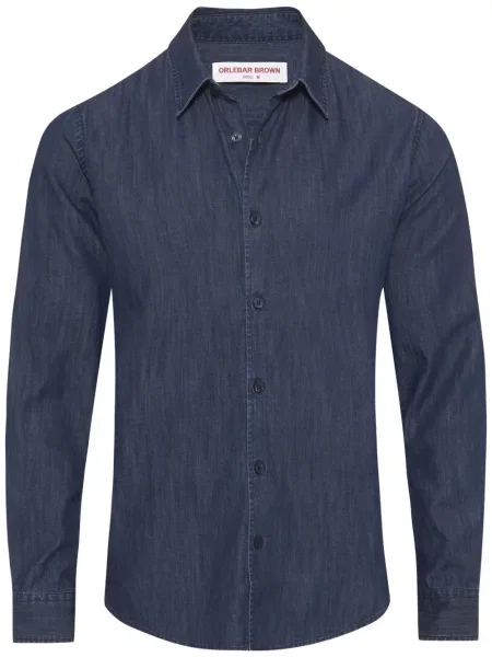 Риза Orlebar Brown синьо