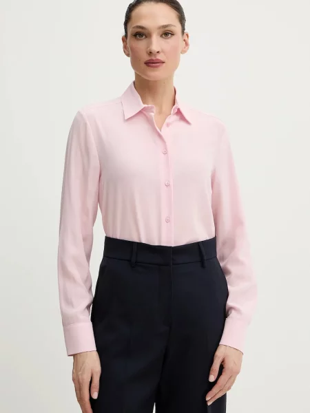 Weekend Max Mara cămașă de mătase CURVONE roz