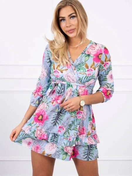 Rochie Kesi cu model floral de costum