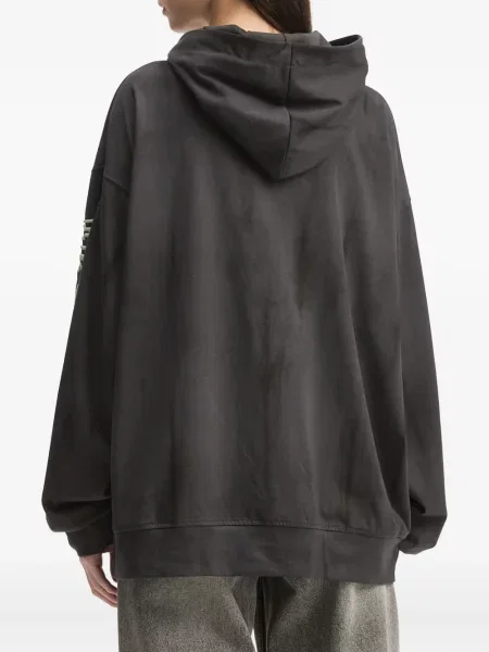 Hoodie Mini Cream με σχέδιο γκρι