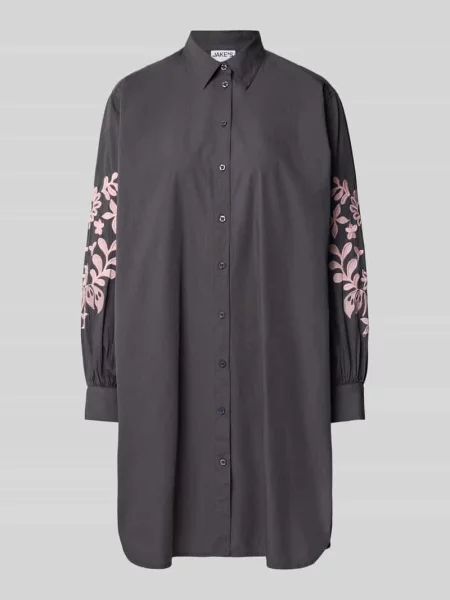 Sukienka koszulowa o długości do kolan z haftami Jake*s Casual