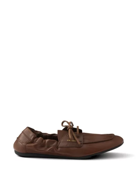 Pantofi loafer Prada din piele maro