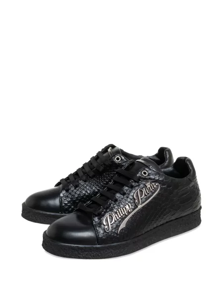 Sneakerși Philipp Plein din piele negru
