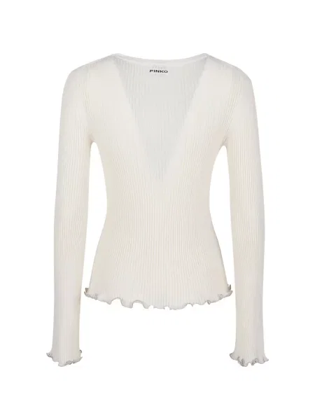 Top Pinko tricotate cu volane