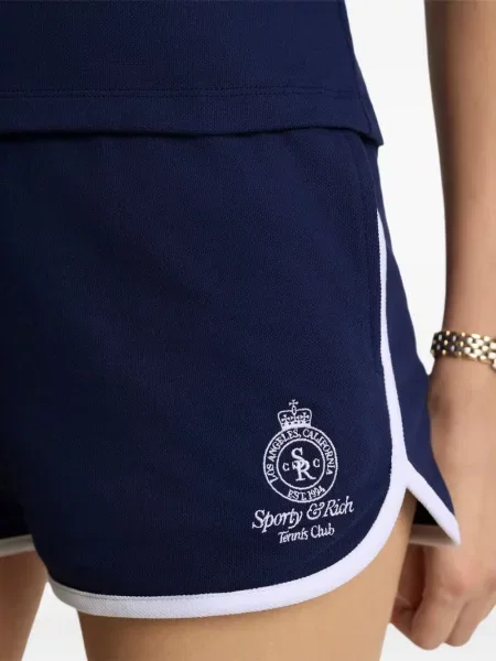 Шорти Sporty & Rich бродирани синьо