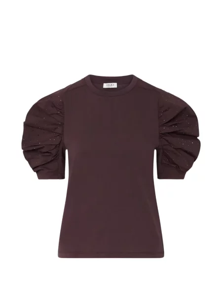 Tricou Liu Jo cu mâneci bufante violet