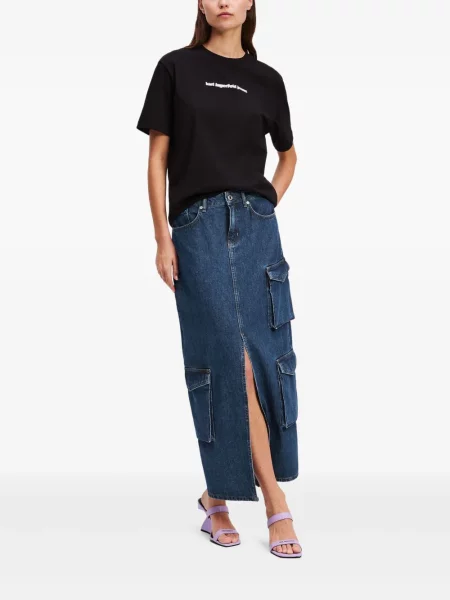 Džínsová sukňa Karl Lagerfeld Jeans modrá