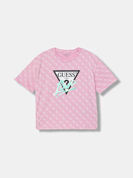 Guess Majica Regular Fit roza