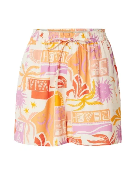 ONLY Pantaloni ONLZUFFY portocaliu / corai / roz eozină alb