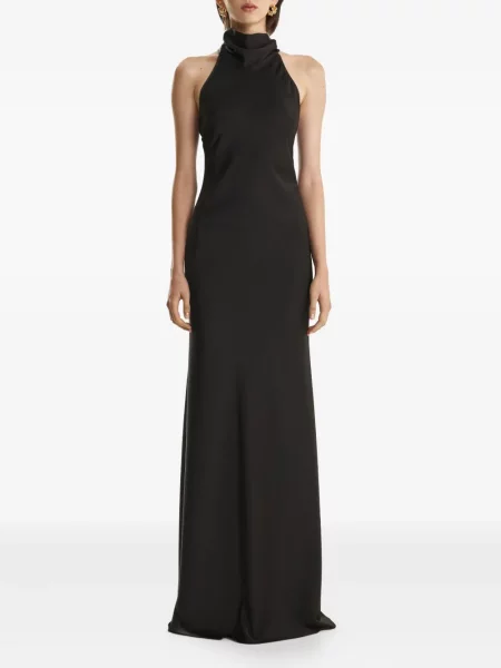 Rochie maxi 2310 Studio drapată de costum negru