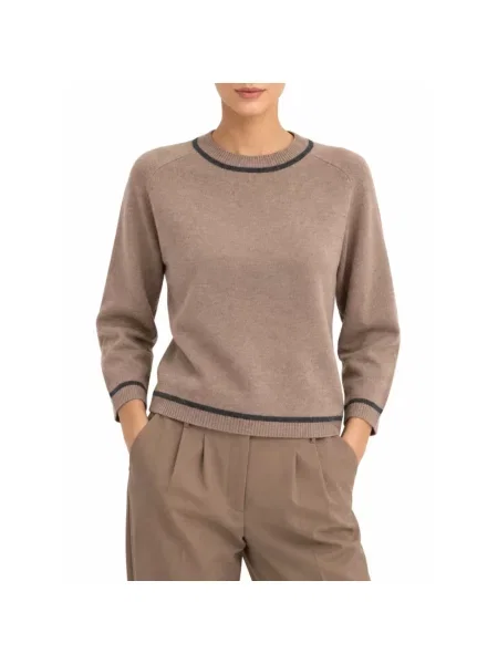 Sweter Marella wełniany brązowy