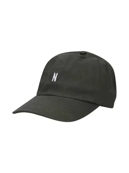 Norse Projects czapka z daszkiem Twill Sports Cap gładka zielony