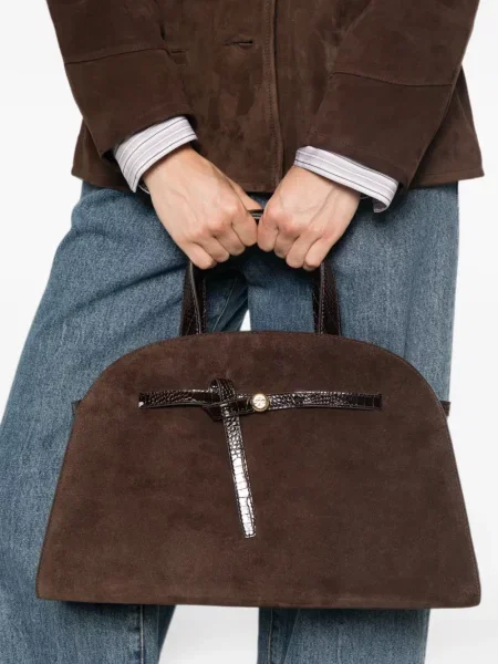 Geantă shopper Tory Burch maro