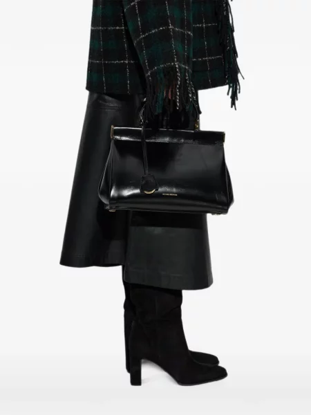 Geantă shopper Victoria Beckham din piele negru