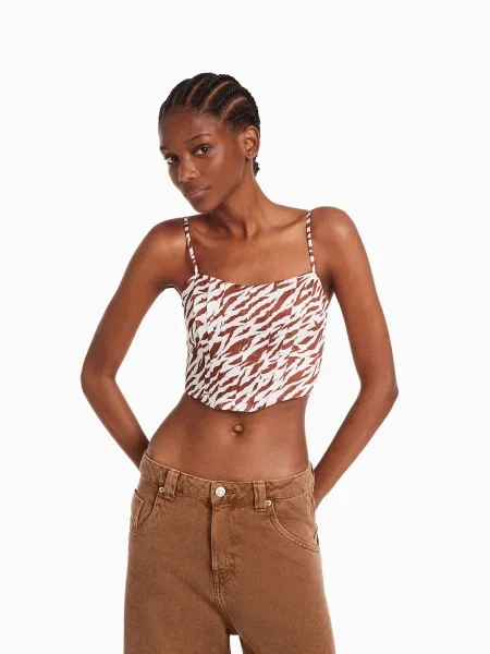 Top Bershka biela