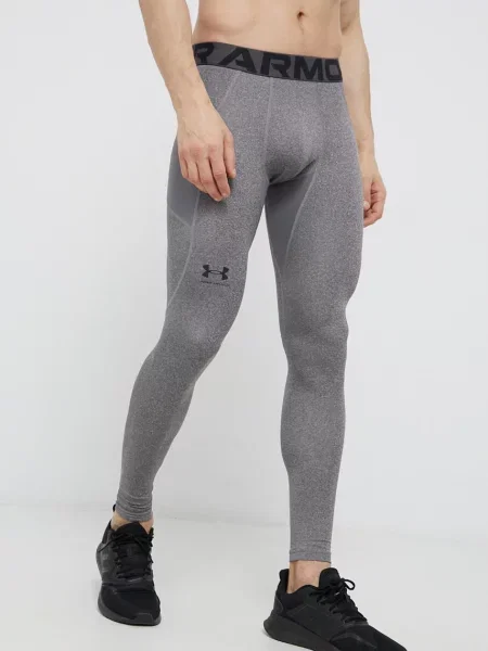 Under Armour legginsy treningowe gładkie szary