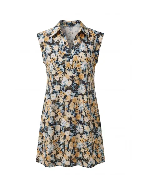Imily Bela Rochie bej / albastru deschis / portocaliu pastel negru