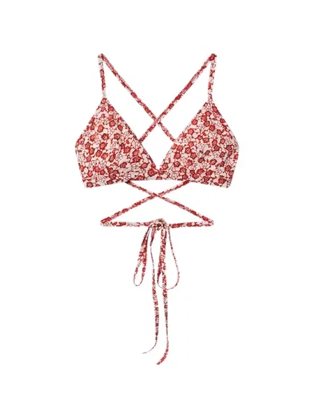 Top Isabel Marant cu model floral cu imagine roșu