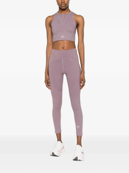 Sală de gimnastică decupat top Adidas By Stella Mccartney cu imagine violet
