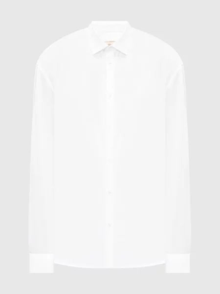 Сорочка з вишивкою емблеми Trussardi біла