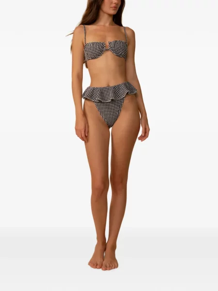 Bikini Montce cu volane negru