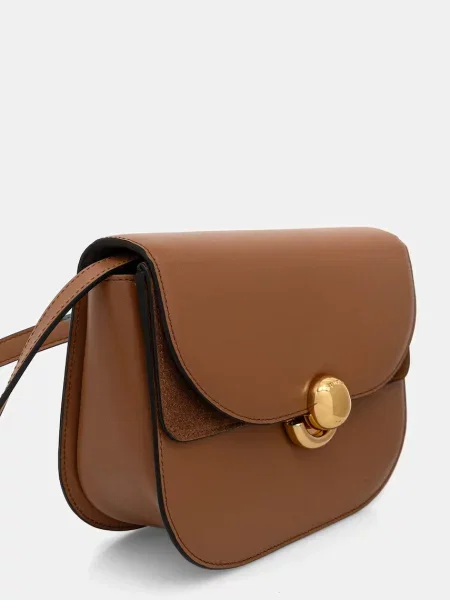 Furla De piele geantă poștaș FURLA SFERA maro