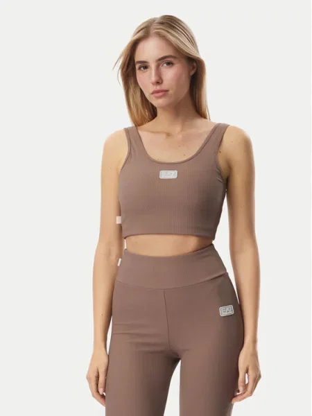 Emporio Armani Спортивний бюстгальтер Світло-коричневий коричневий